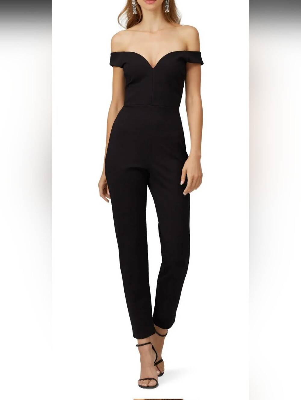 Black Off The Shoulder Jumpsuit Susana Monaco